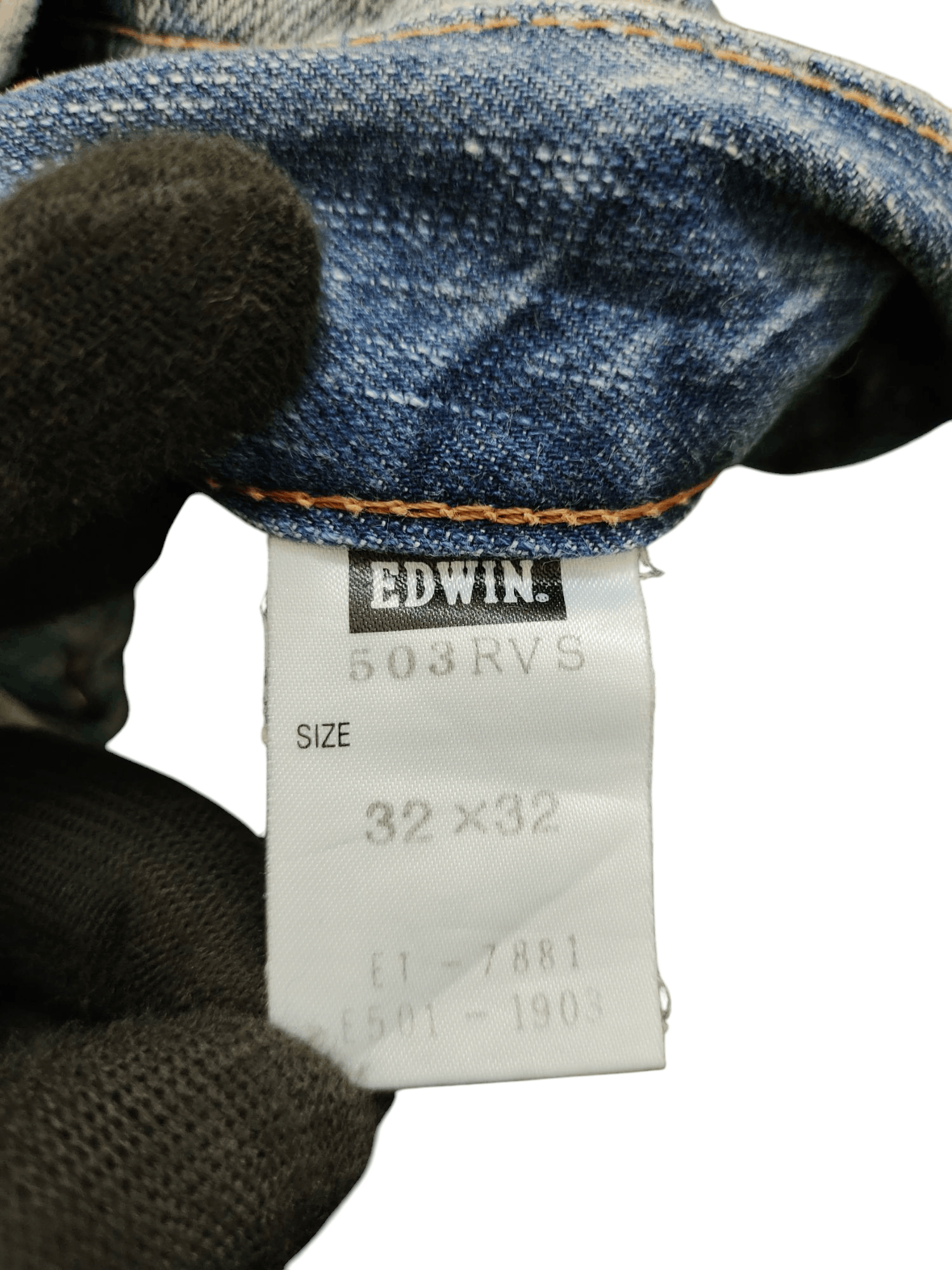 Edwin Vintage Edwin 503 Distress Faded Clawmark Denim Jeans Size US 33 - 11 Thumbnail