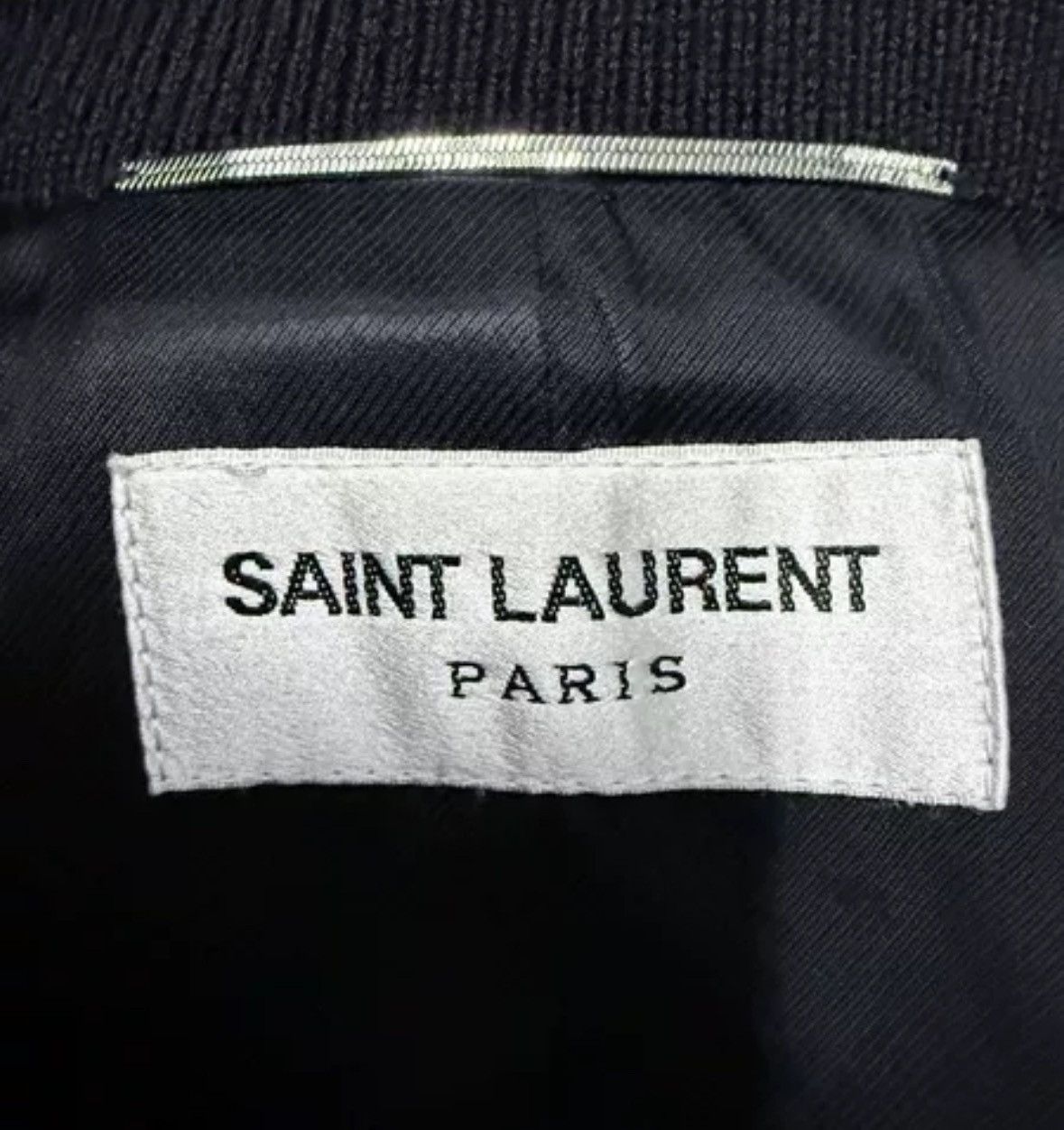 Saint Laurent Paris × Yves Saint Laurent Saint Laurent All Black Baseball Leather Baseball Jacket Size US S / EU 44-46 / 1 - 3 Thumbnail