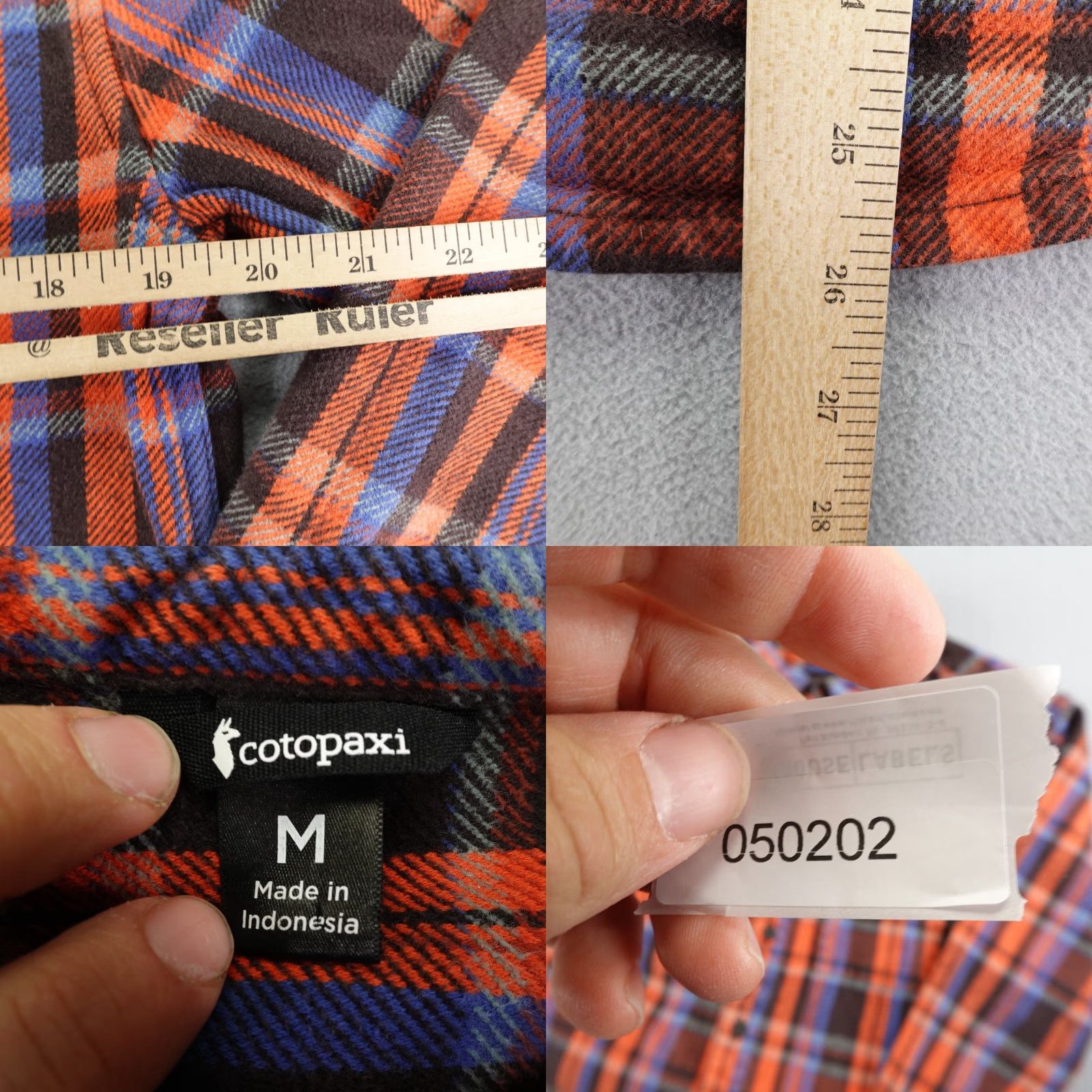 Cotopaxi VINTAGE Cotopaxi Flannel Shirt Mens Medium Orange Blue Plaid Button-Up Organic Cotton Outdoor Size US M / EU 48-50 / 2 - 8 Thumbnail
