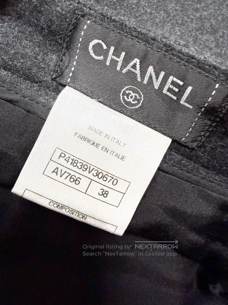 Chanel Chanel 11A dark gray wool skirt Size 25" / US 0 / IT 36 - 5 Thumbnail