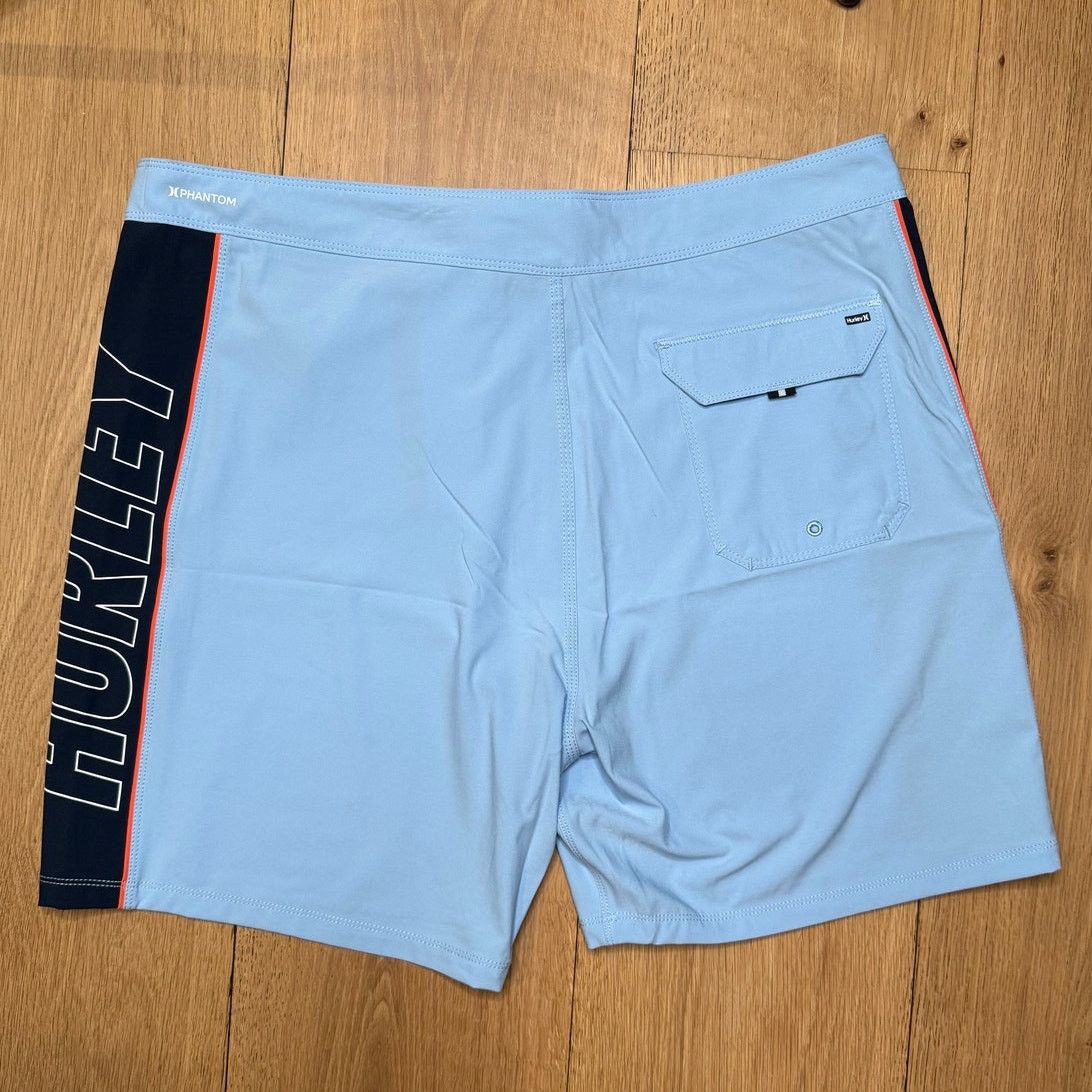 Hurley NWT Hurley Phantom Solid Psychic Blue Stripe Boardshort 18" Size US 38 / EU 54 - 6 Thumbnail