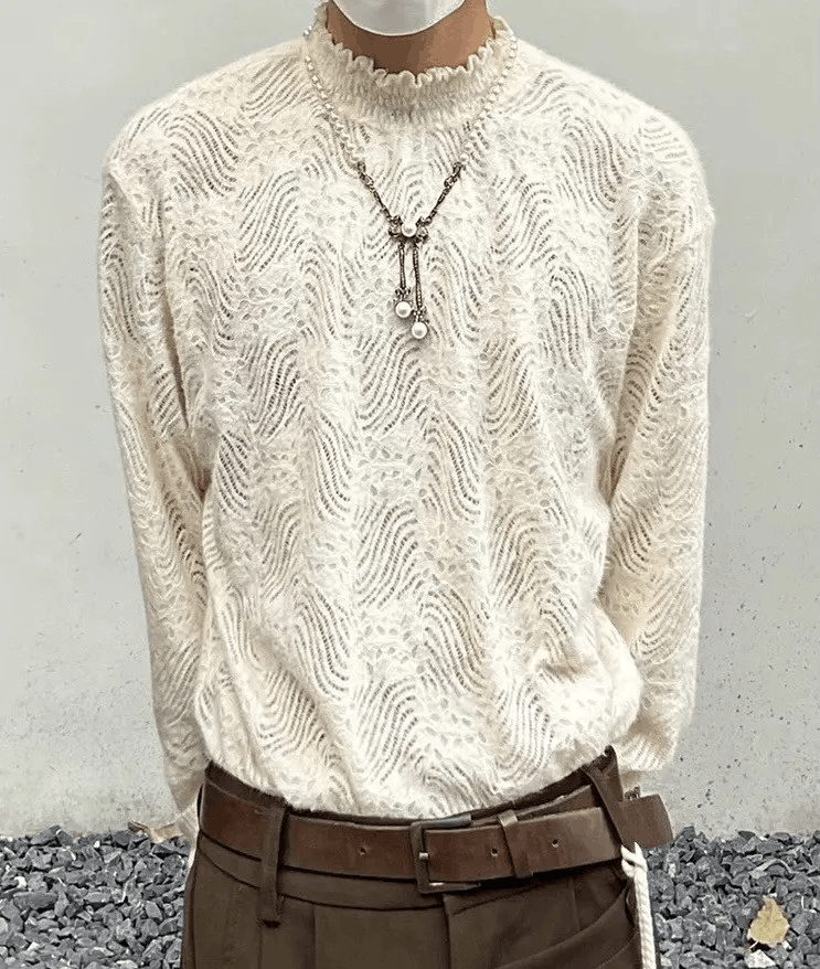 Japanese Brand × Vintage Vintage Fall/Winter Knit Long Sleeve Blouse Top Size US XL / EU 56 / 4 - 2 Thumbnail