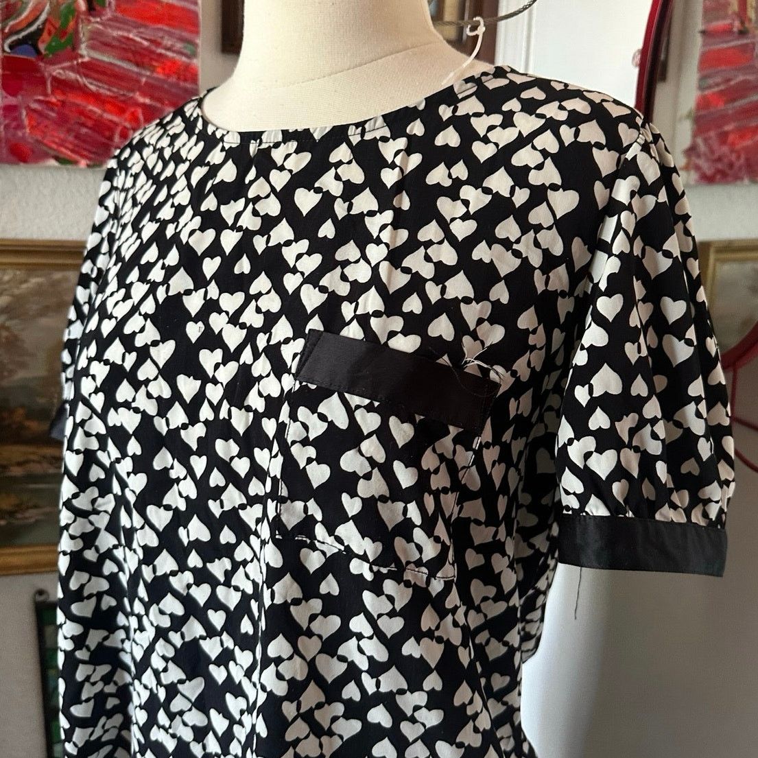 Other bcx heart print black and white blouse Size M / US 6-8 / IT 42-44 - 2 Thumbnail