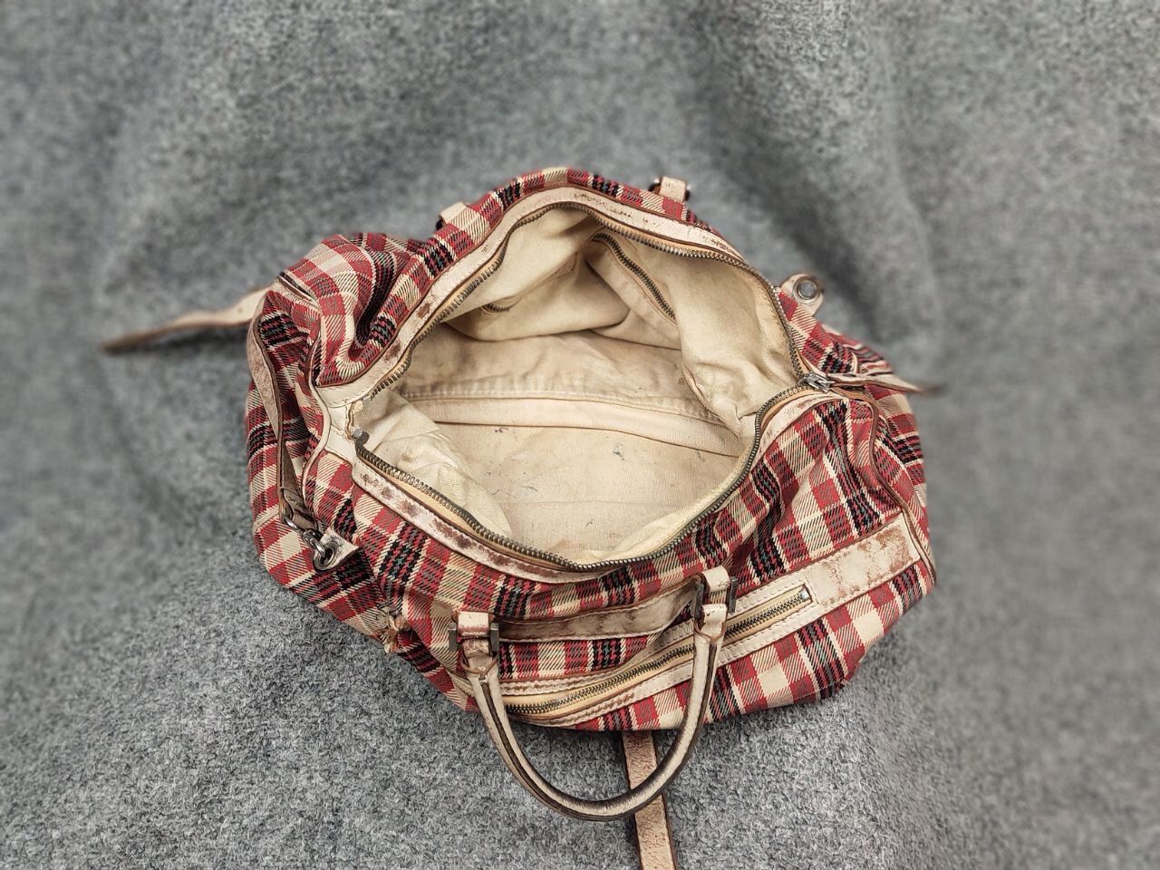 numero 10 Numero 10 Design Monzeglio tartan travel Canvas Leather Bag Size ONE SIZE - 21 Thumbnail