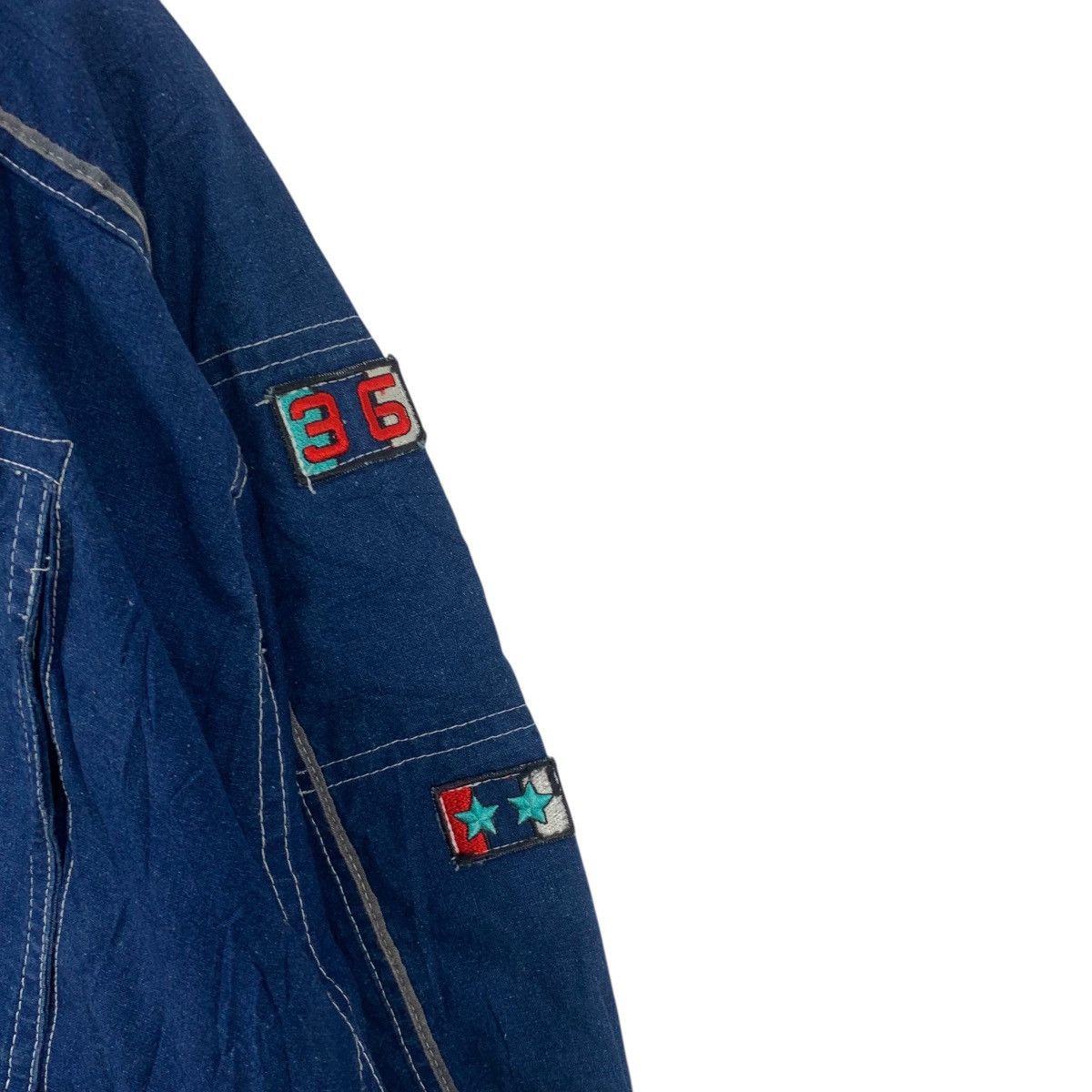 Vintage Vintage HOT CREW INTERNATIONAL Racing Team Denim Jacket Size US M / EU 48-50 / 2 - 9 Thumbnail