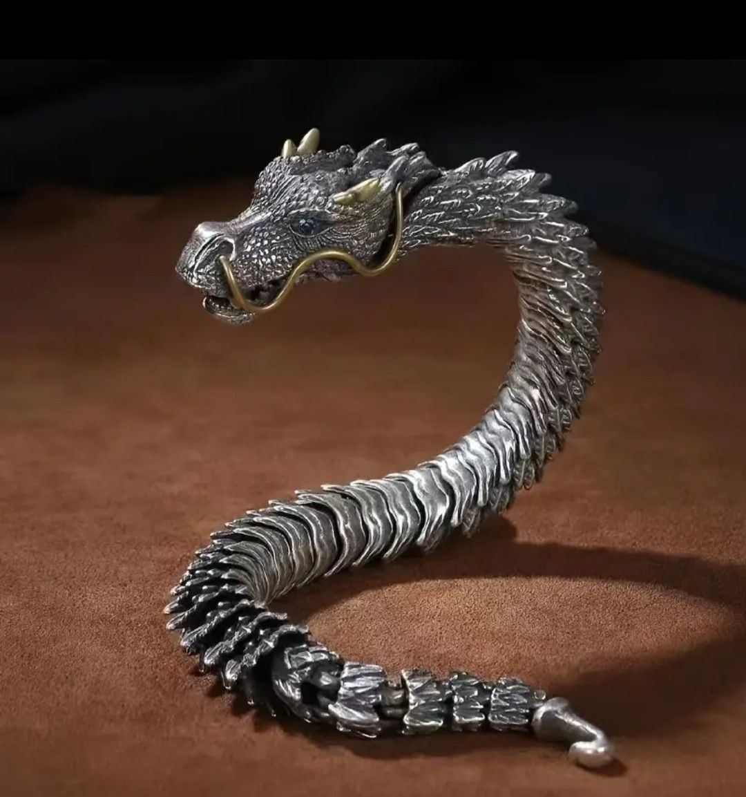 Jewelry Bendable Dragon Metal Bracelet Size ONE SIZE - 5 Thumbnail