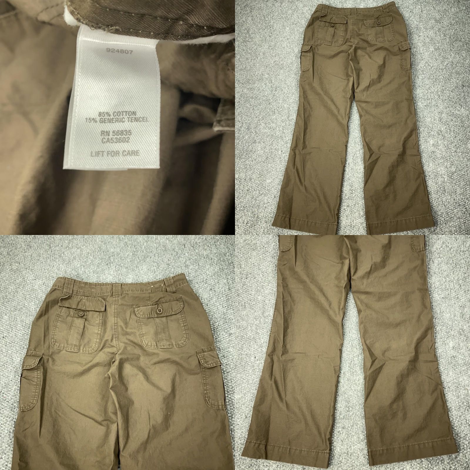 Vintage Cabelas Cargo Pants Womens 10 Brown Cotton Tencel Hiking Outdoor Casual Size 32" / US 10 / IT 46 - 8 Thumbnail