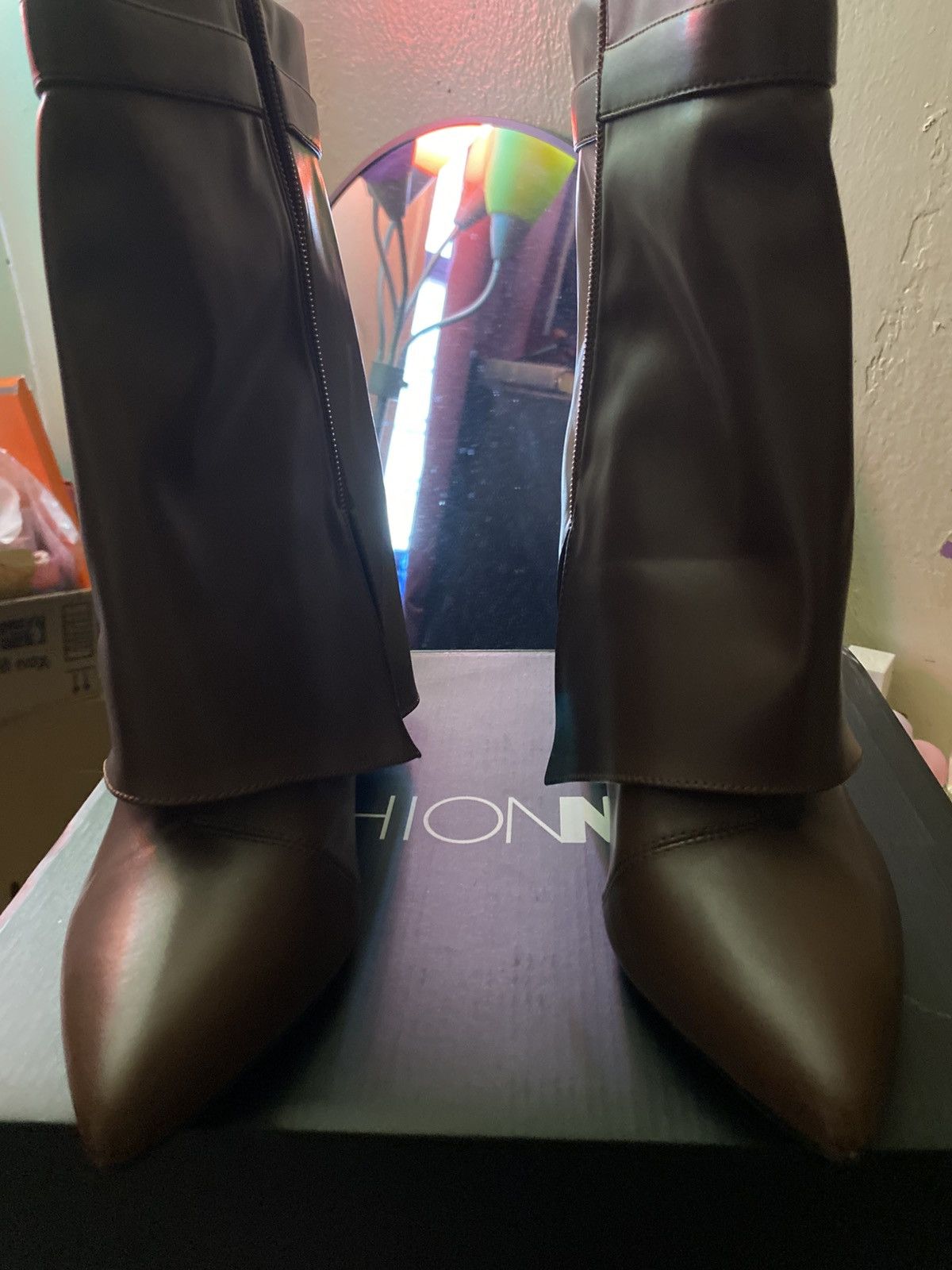 Fashion Nova Shark boots fashion nova Size US 8.5 / IT 38.5 - 1 Thumbnail