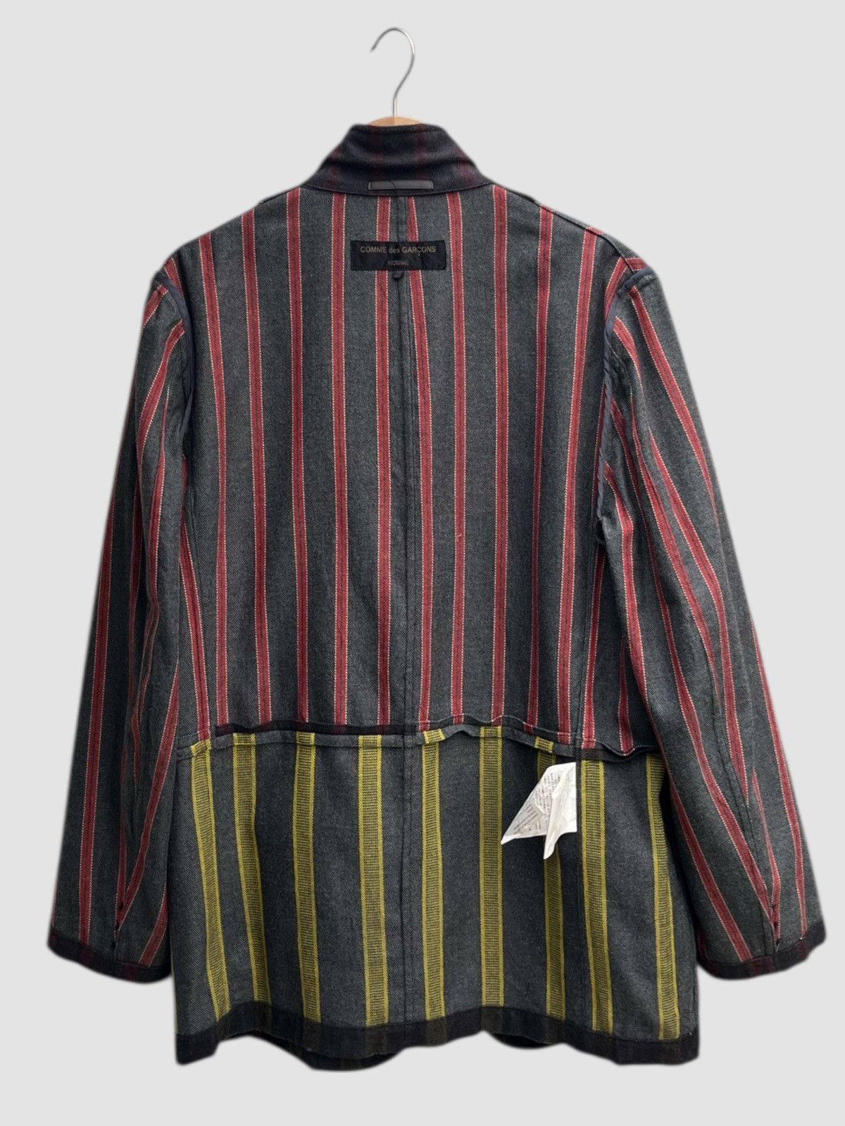 Comme des Garcons Homme Archive AW01 CdG Homme Deconstructed Patchwork Stripe Jacket Size US M / EU 48-50 / 2 - 5 Thumbnail