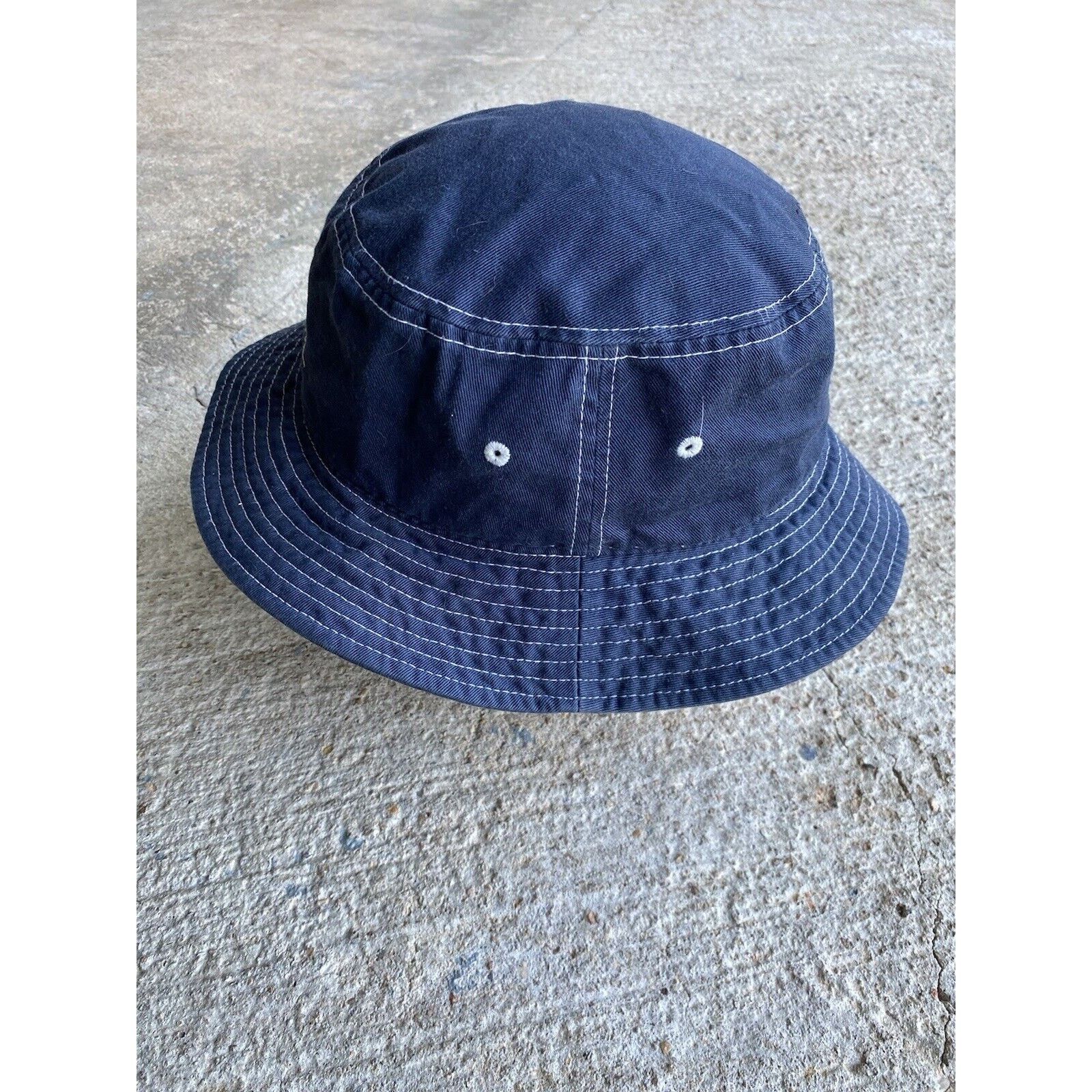 Vintage Stussy Bucket Hat Blue Navy Size L/XL Logo Y2K Used