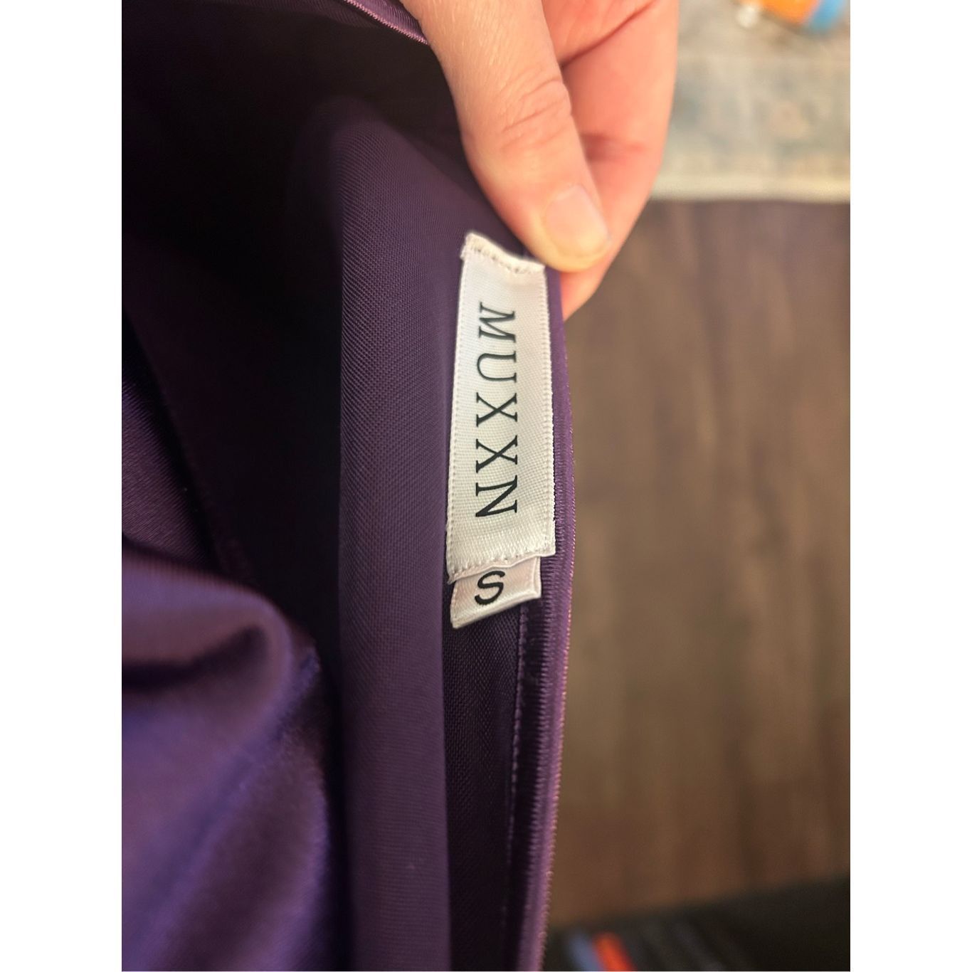 Element MUXXN 1930s Brief Elegant Mermaid Evening Dress in Purple Sa Size S / US 4 / IT 40 - 5 Thumbnail
