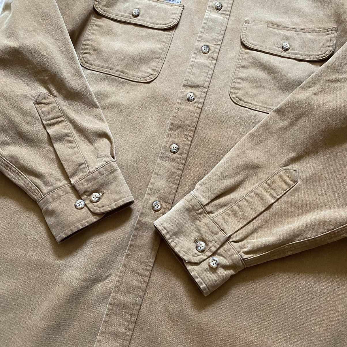 Vintage Carhartt Faded Canvas Corduroy Collar Shirt 90s