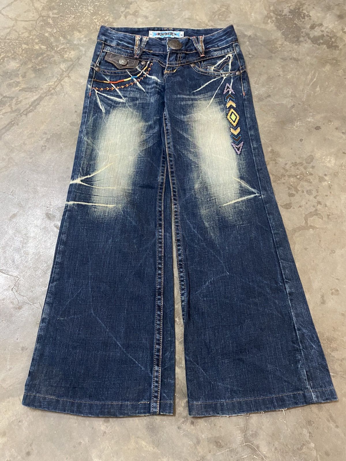 Flare Jeans Japanese Riobera Mud Rusty Denim @216