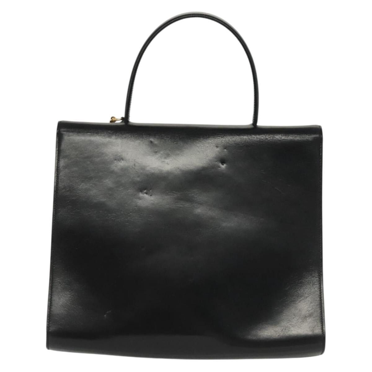 Celine CELINE Hand Bag Leather Black Gold Size ONE SIZE - 3 Thumbnail