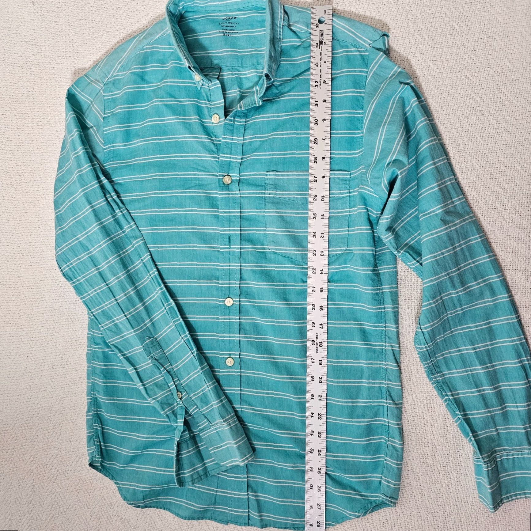 J.Crew VINTAGE? No. J.CREW Chambray Shirt Mens Small Slim Button-Down Striped Pocket Blue Lightweight Casual Shirt - Size S - Cotton Size US S / EU 44-46 / 1 - 4 Thumbnail