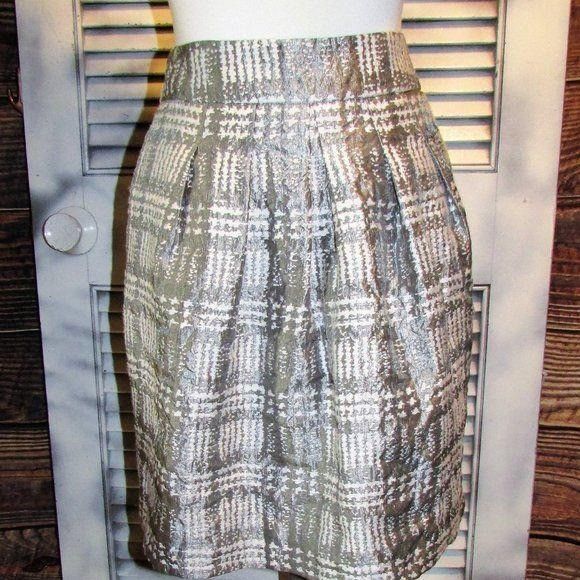 Other Limited Small Gray/Cream Skirt Size 30" / US 8 / IT 44 - 10 Thumbnail
