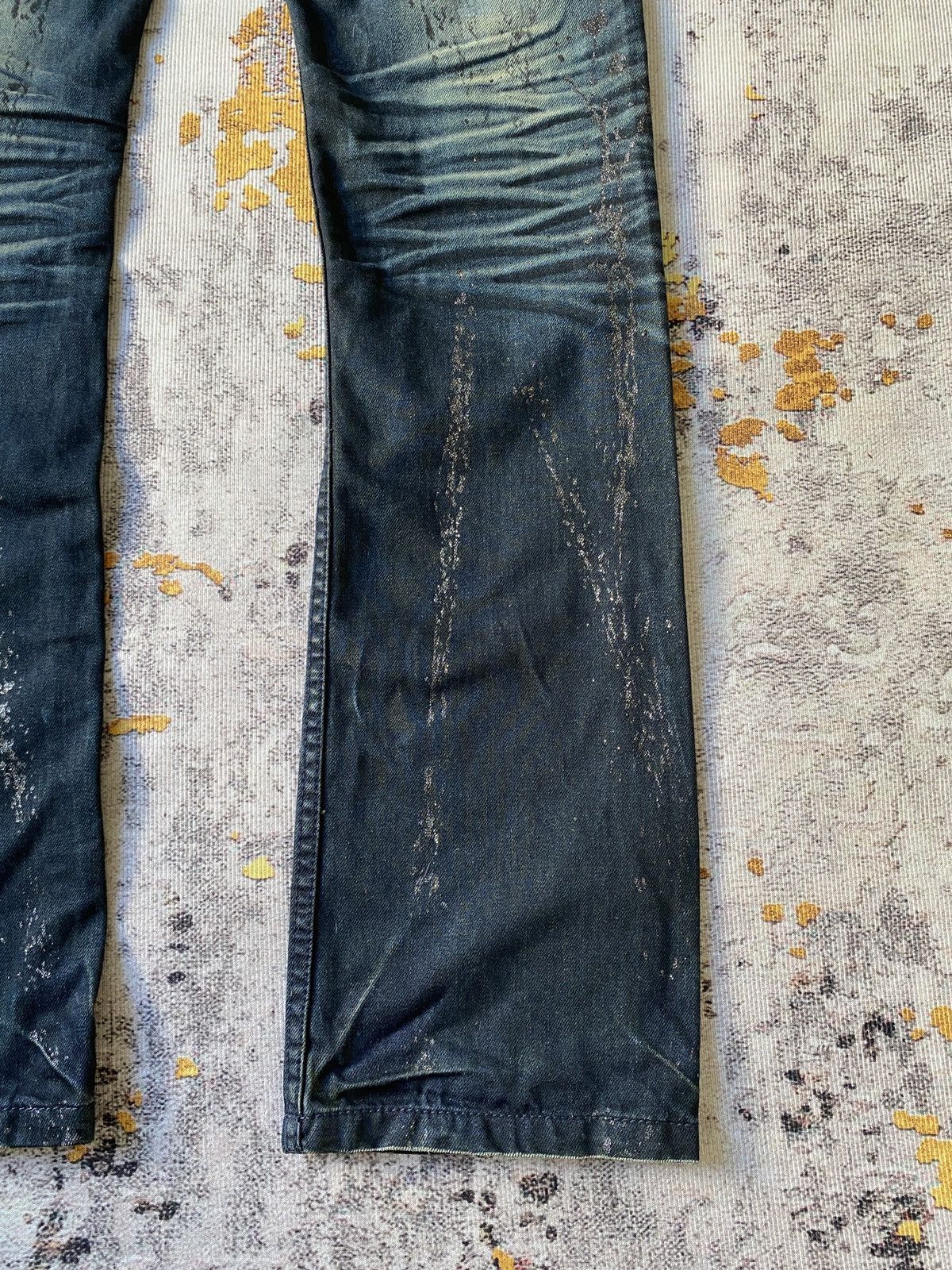 Japanese Brand Vice Fairy Claws Marks Design Gothic Punk Distressed Denim Size US 31 - 15 Thumbnail