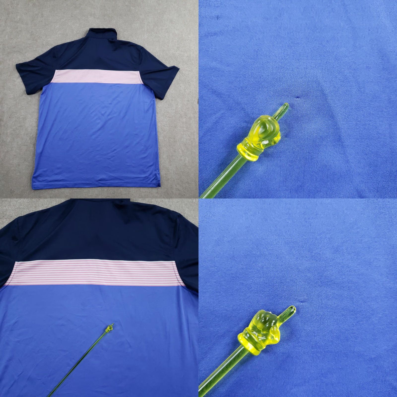 Vineyard Vines Vineyard Vines Polo Shirt Mens XL Blue Striped Performance Golf Polyester Polo Shirt Size US XL / EU 56 / 4 - 9 Thumbnail
