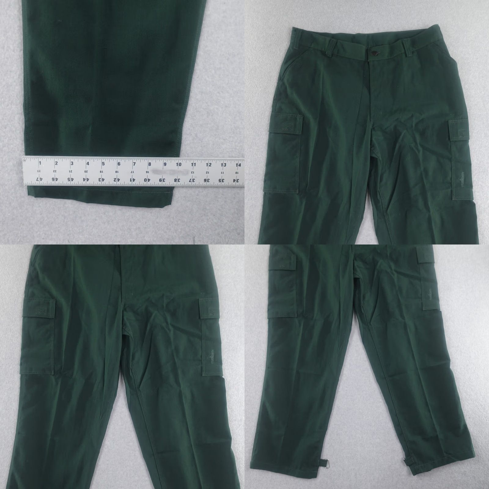 Vintage TRUE NORTH Pants 42x32 Green Cargo Pocket Adjustable Waist Inseam 32 Cotton Men's Pants Size US 42 / EU 58 - 8 Thumbnail