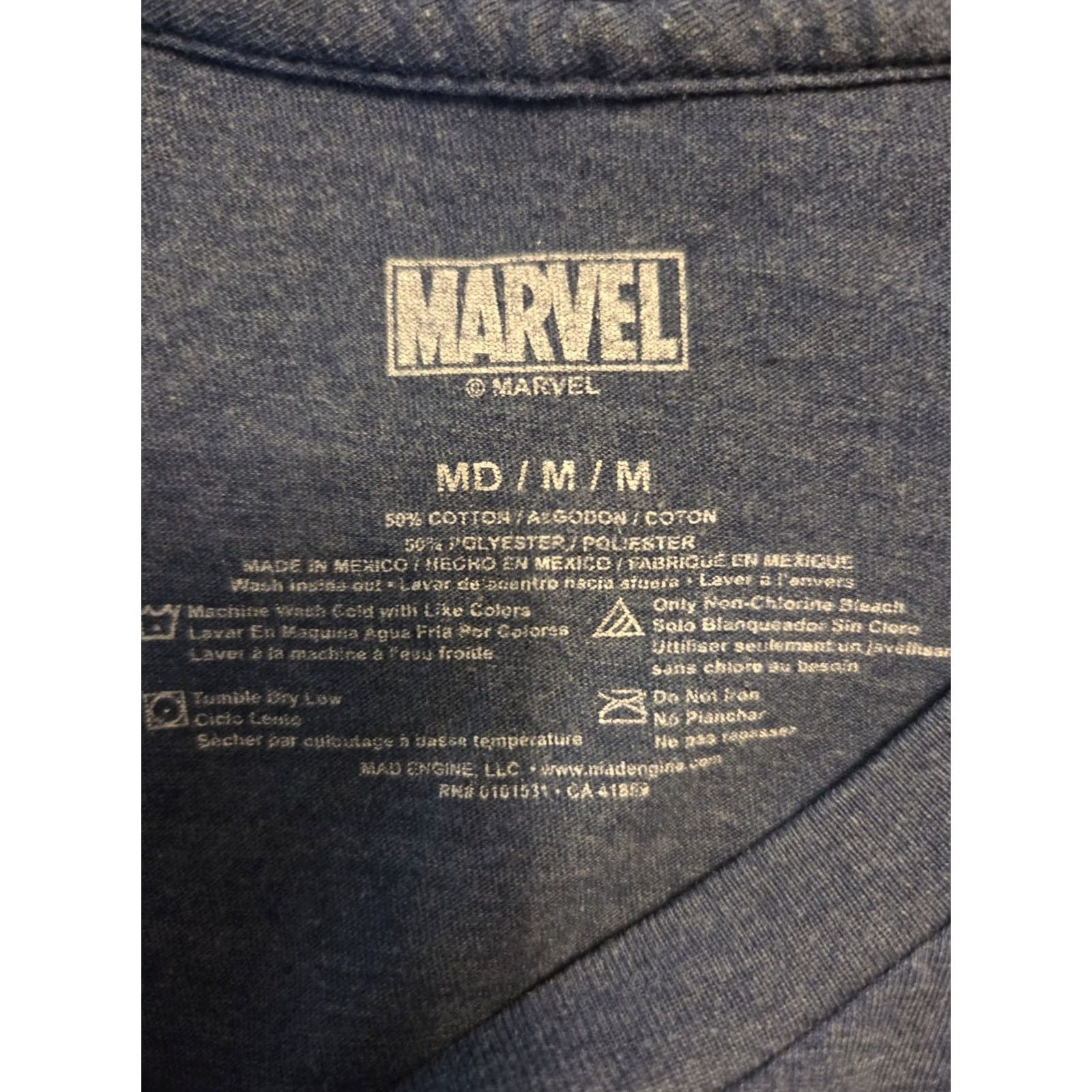 Vintage Marvel Captain America T Shirt Men’s Medium Blue Short Sleeve Size US M / EU 48-50 / 2 - 2 Thumbnail