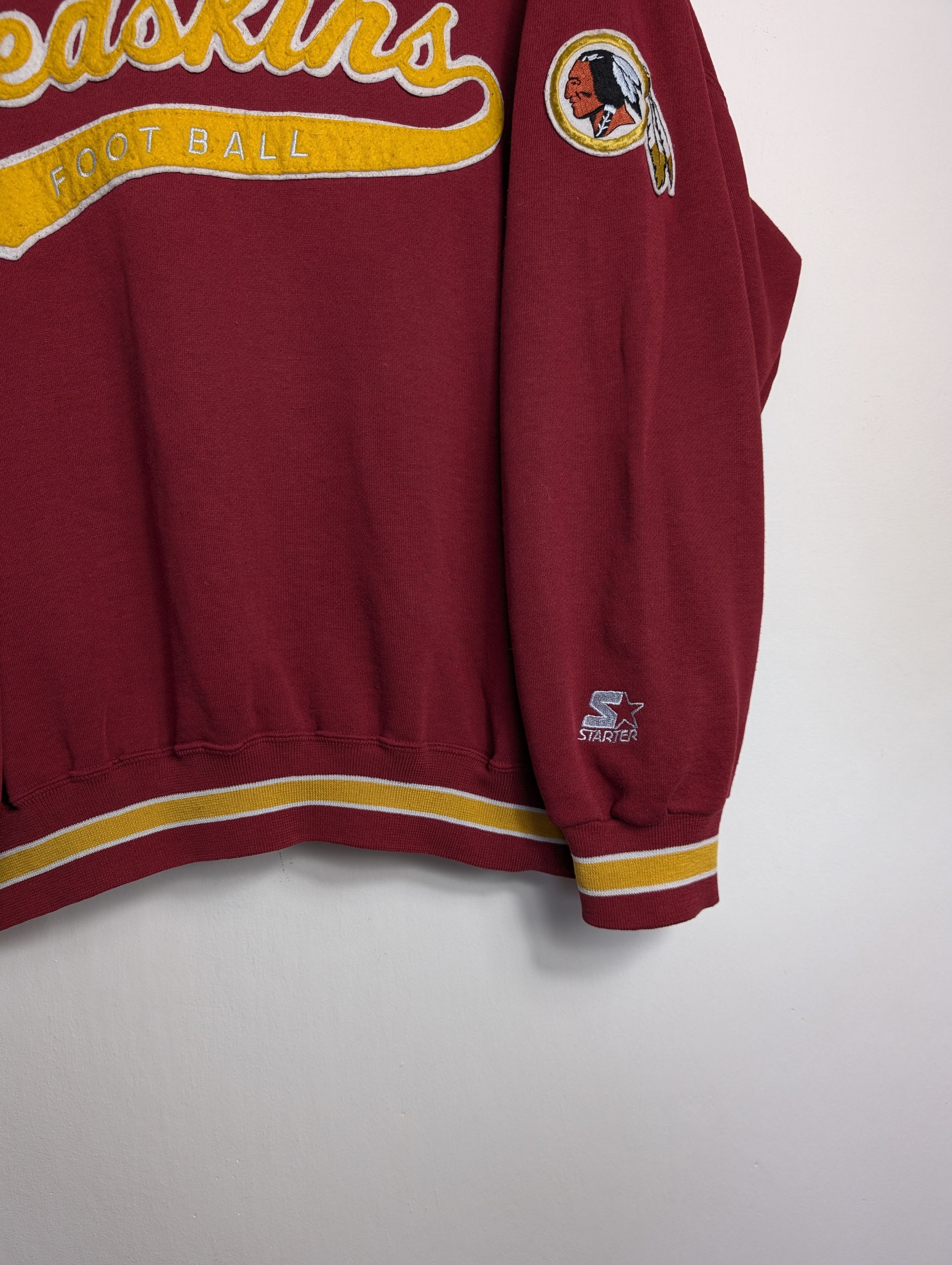 Starter Vintage Starter NFL Redskins Hoodie Burgundy Boxy Retro Y2K Size US XL / EU 56 / 4 - 3 Thumbnail