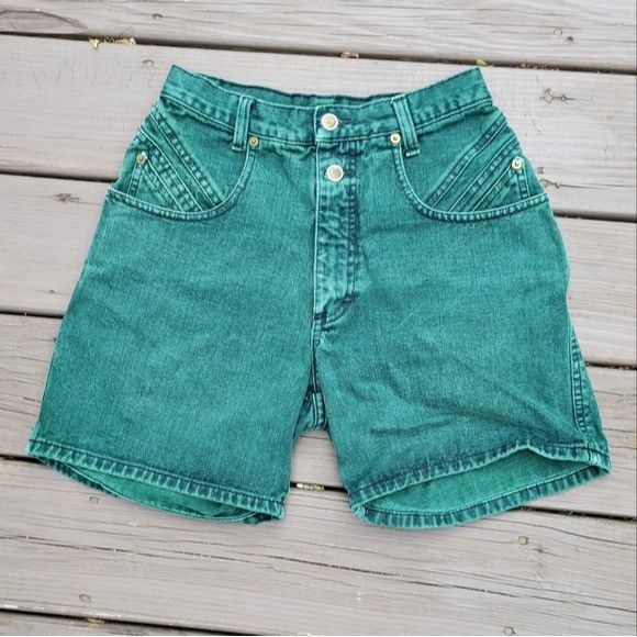 Vintage Vintage 90s y2k Zena High Rise Waisted Green Jean Denim Mom Size 28" / US 6 / IT 42 - 1 Thumbnail