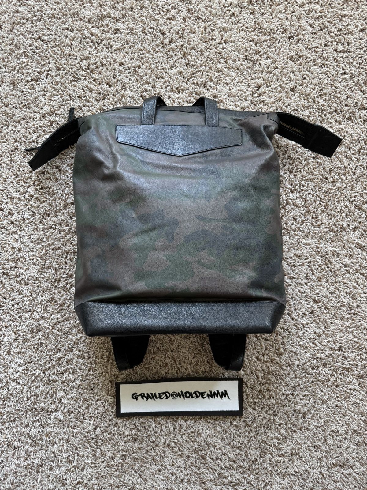 The GV Gallery GV Yard Leather Camo Backpack Raspberry Hills