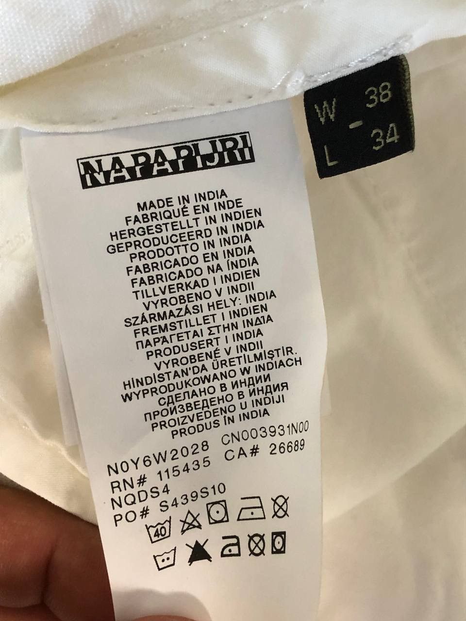 Napapijri × Vintage Napapijri White Chinos Pants Vintage Size US 38 / EU 54 - 7 Thumbnail
