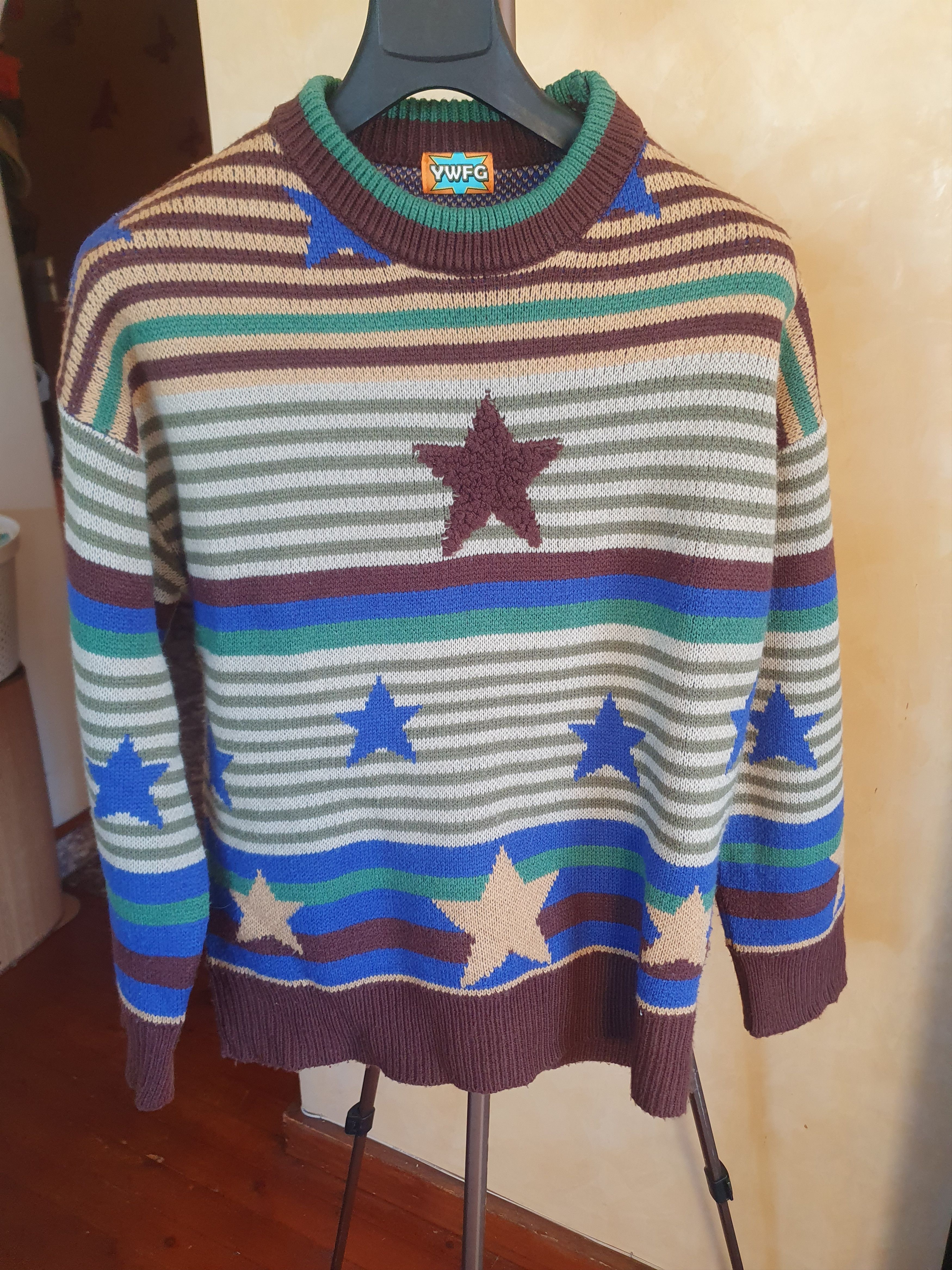 Other YWFG Sweater Stars Indie Fall Knitt Unisex sz M Size US M / EU 48-50 / 2 - 1 Thumbnail