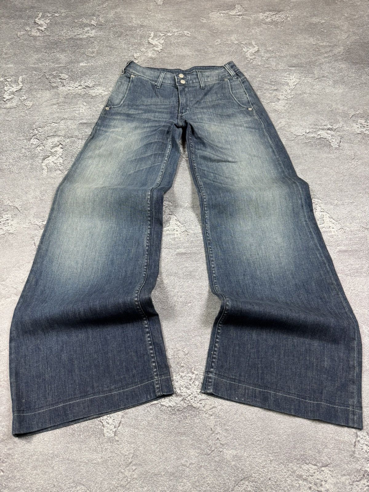 If Six Was Nine Y2K 2000s Levis Engineer Flared Bootcut Washed Jeans Size 28 Size US 28 / EU 44 - 1 Thumbnail
