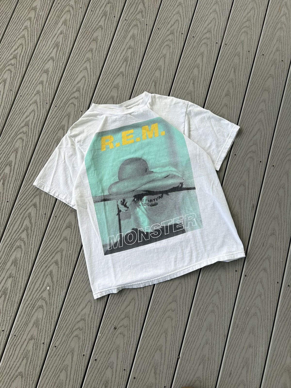 image of R E M x Vintage R.e.m. Shirt in White, Men's (Size Large)
