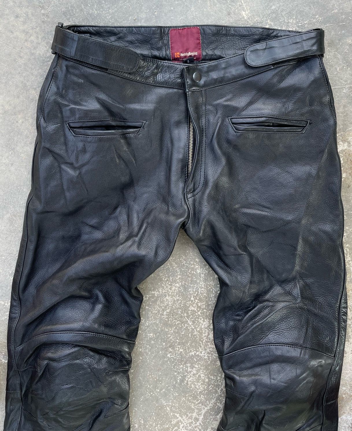 14th Addiction 🔥Vtg Henly Begins by Daytona Genuine Leather Bootcut Pants Size US 31 - 5 Thumbnail