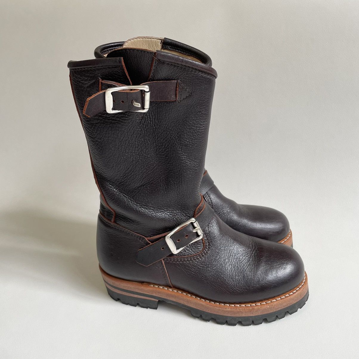 DENIM TEARS × Our Legacy ‘Corrall’ Oxblood Leather Engineer Boots Size US 9 / IT 39 - 14 Thumbnail