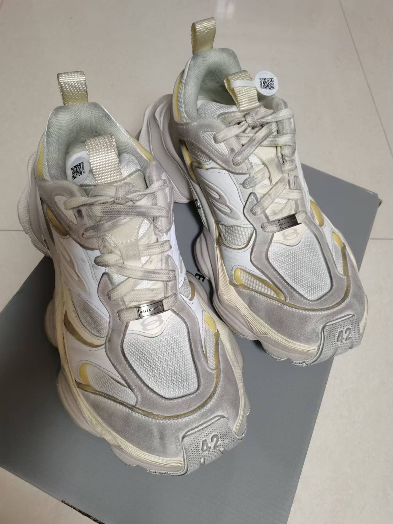 Balenciaga balenciaga cargo sneaker white 42 Size US 8.5 / EU 41-42 - 7 Thumbnail