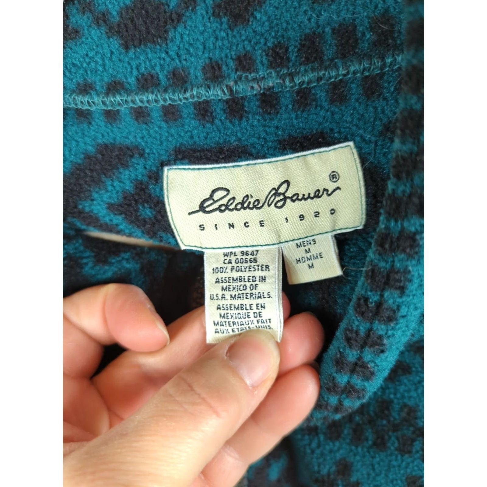 Eddie Bauer VINTAGE Eddie Bauer Sweater Pullover Mens M Green Fair Isle Fleece 1/2 Zip Pocket Mock Neck Jacket Style Outdoor Holiday Fall Winter Hiking Walking Size US M / EU 48-50 / 2 - 6 Thumbnail