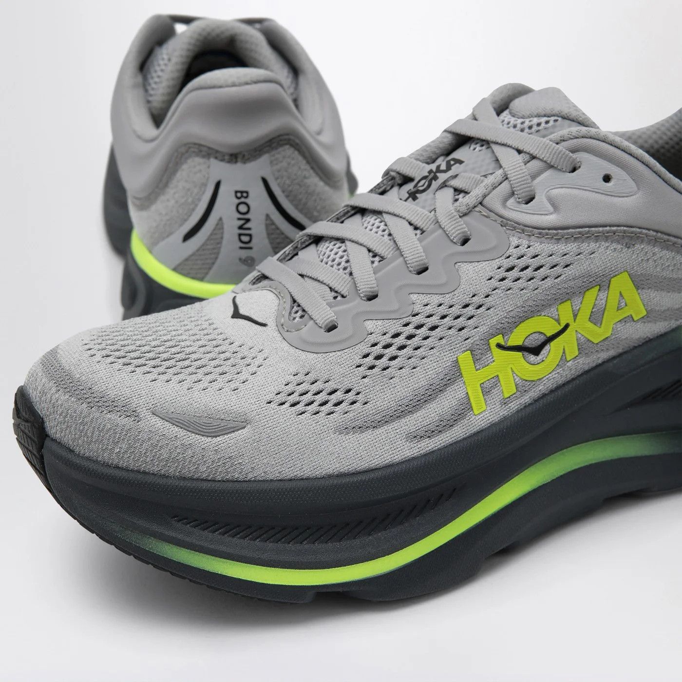 Hoka o1d2blof0426 Bondi 9 Low-Top Sneakers in Gray Size US 8 / EU 41 - 5 Thumbnail
