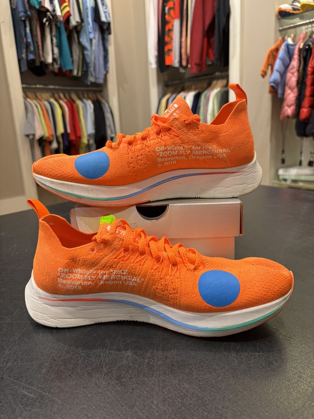 Off-White X Nike Zoom Fly Mercurial 'Off-White Total Orange'