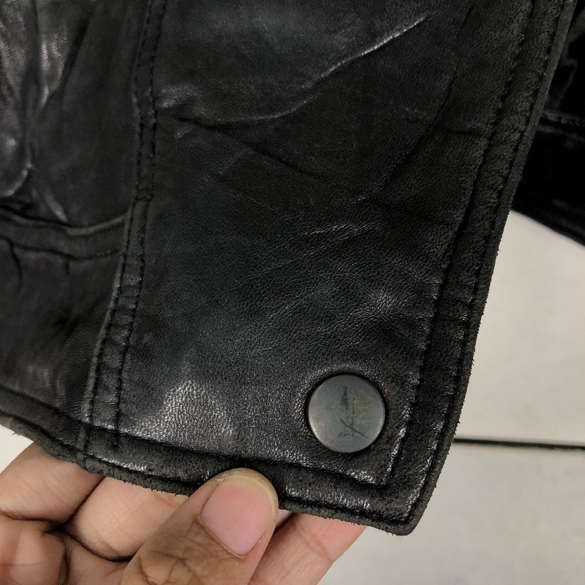 Japanese Brand 🔥Cropped Vintage Leather Jacket Double Breast Abba Japan Size US M / EU 48-50 / 2 - 16 Thumbnail