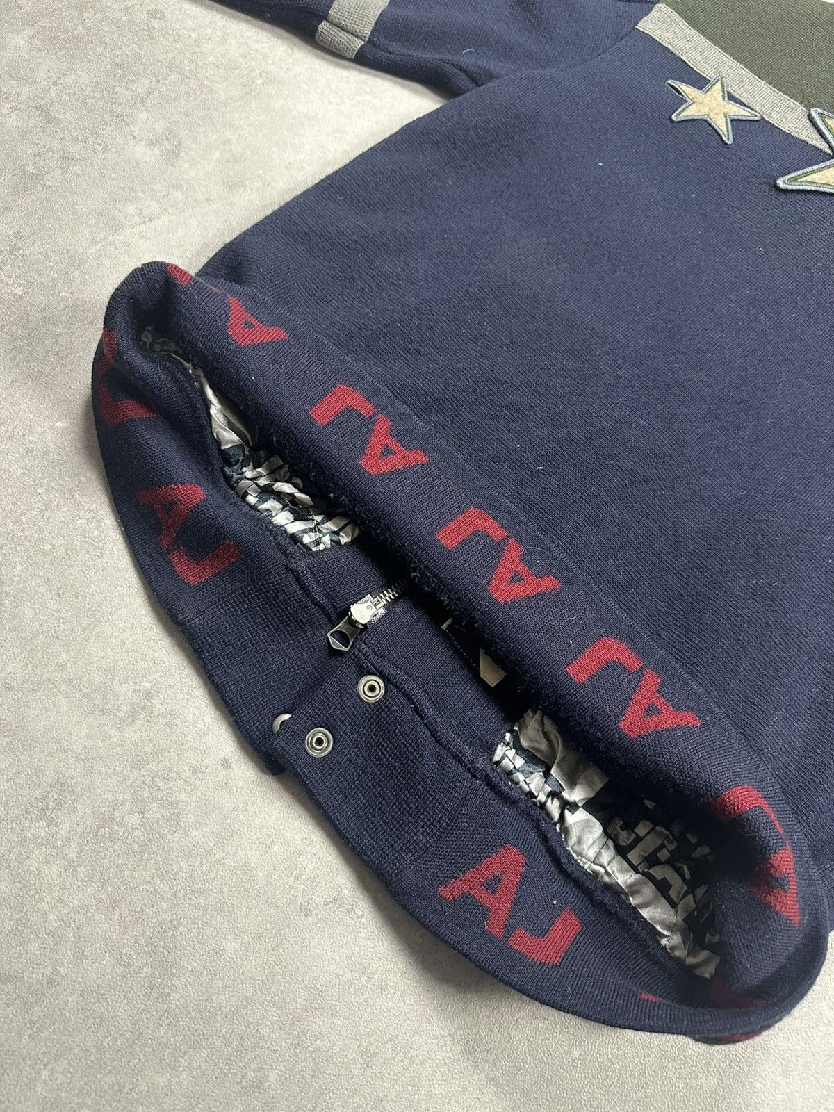 Armani Armani Vintage Varsity Jacket Navy/Olive Star Patches, 81 M Size US M / EU 48-50 / 2 - 13 Thumbnail