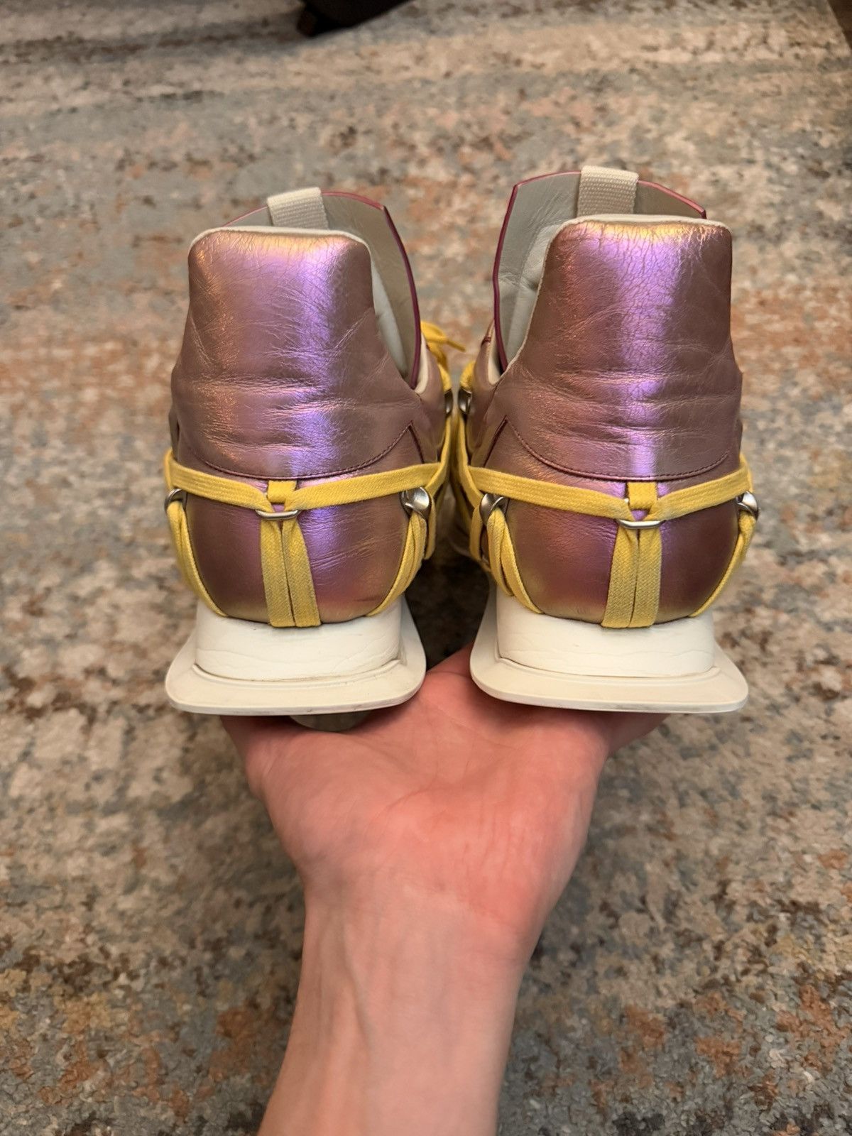Rick Owens Rick Owens Irise / Lemon Iridescent Megalace Runners 44 Size US 11 / EU 44 - 5 Thumbnail