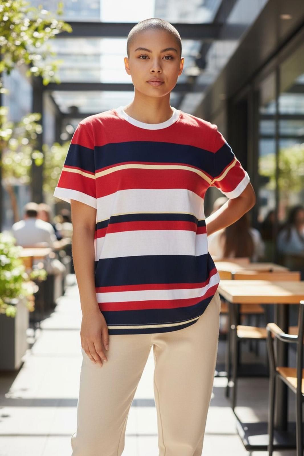 Other Bobbie Brooks Women's Short Sleeve Striped T-Shirt Size L / US 10 / IT 46 - 1 Thumbnail