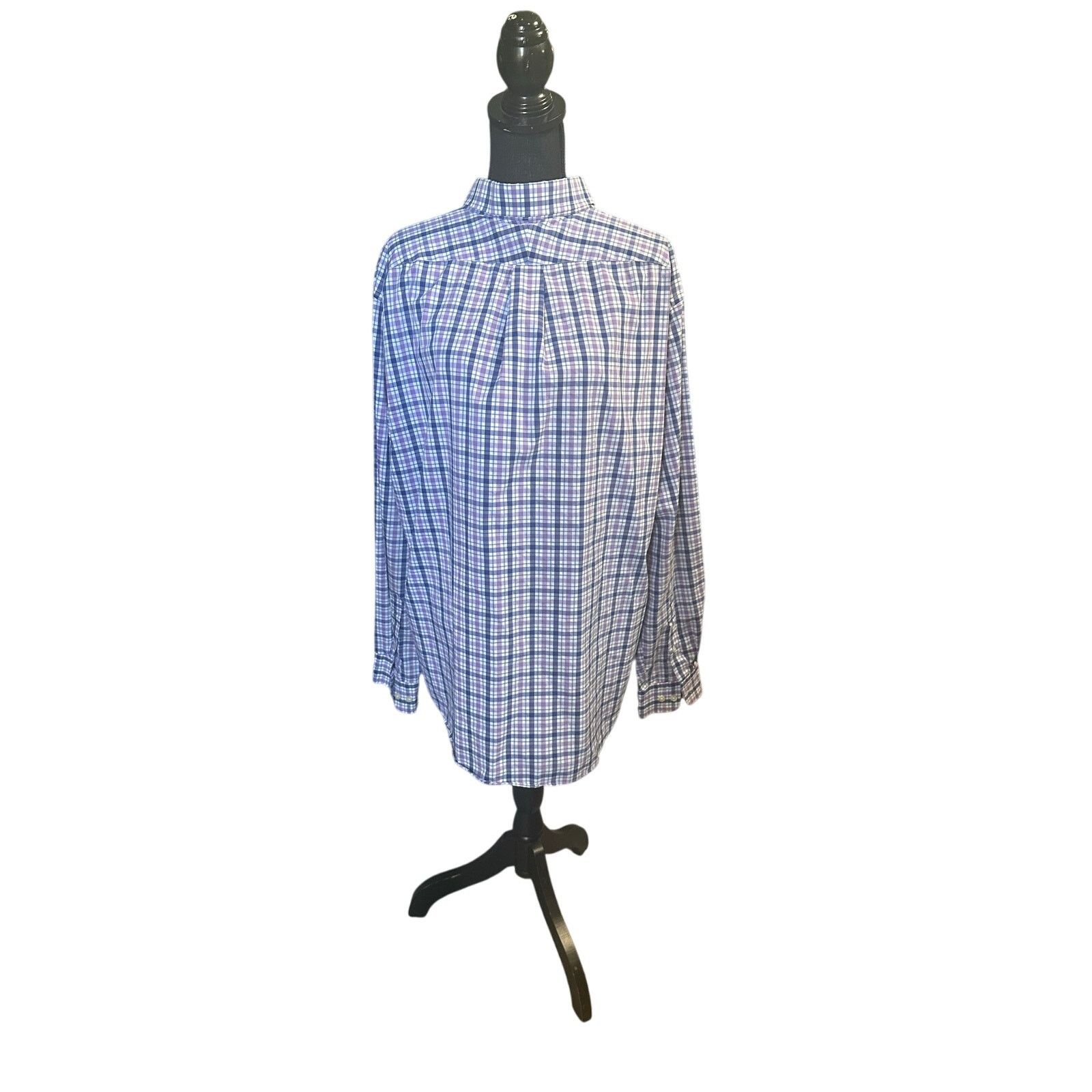 Lands' End Lands’ End Blue Longsleeve Button Up Tailored Fit Shirt Size US XL / EU 56 / 4 - 5 Thumbnail