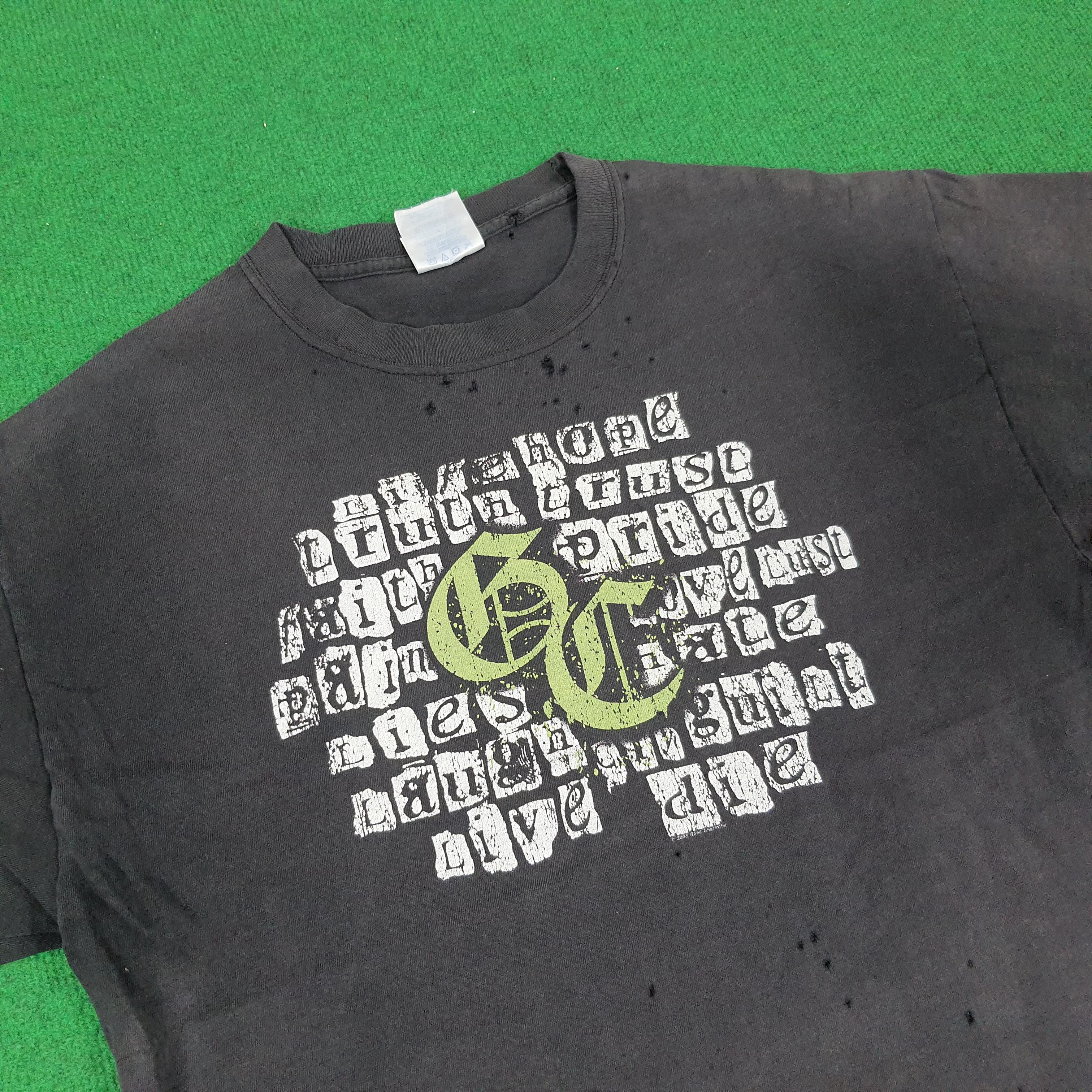 Band Tees × Vintage Vintage Good Charlotte Band Rock Tour Distressed T-shirt Size US L / EU 52-54 / 3 - 2 Thumbnail