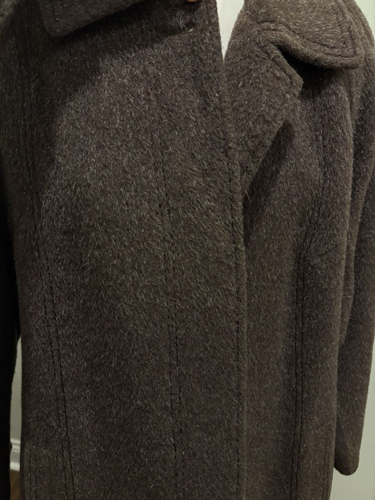 Vintage Llama wool brown coat with tortoise shell buttons Size M / US 6-8 / IT 42-44 - 3 Thumbnail
