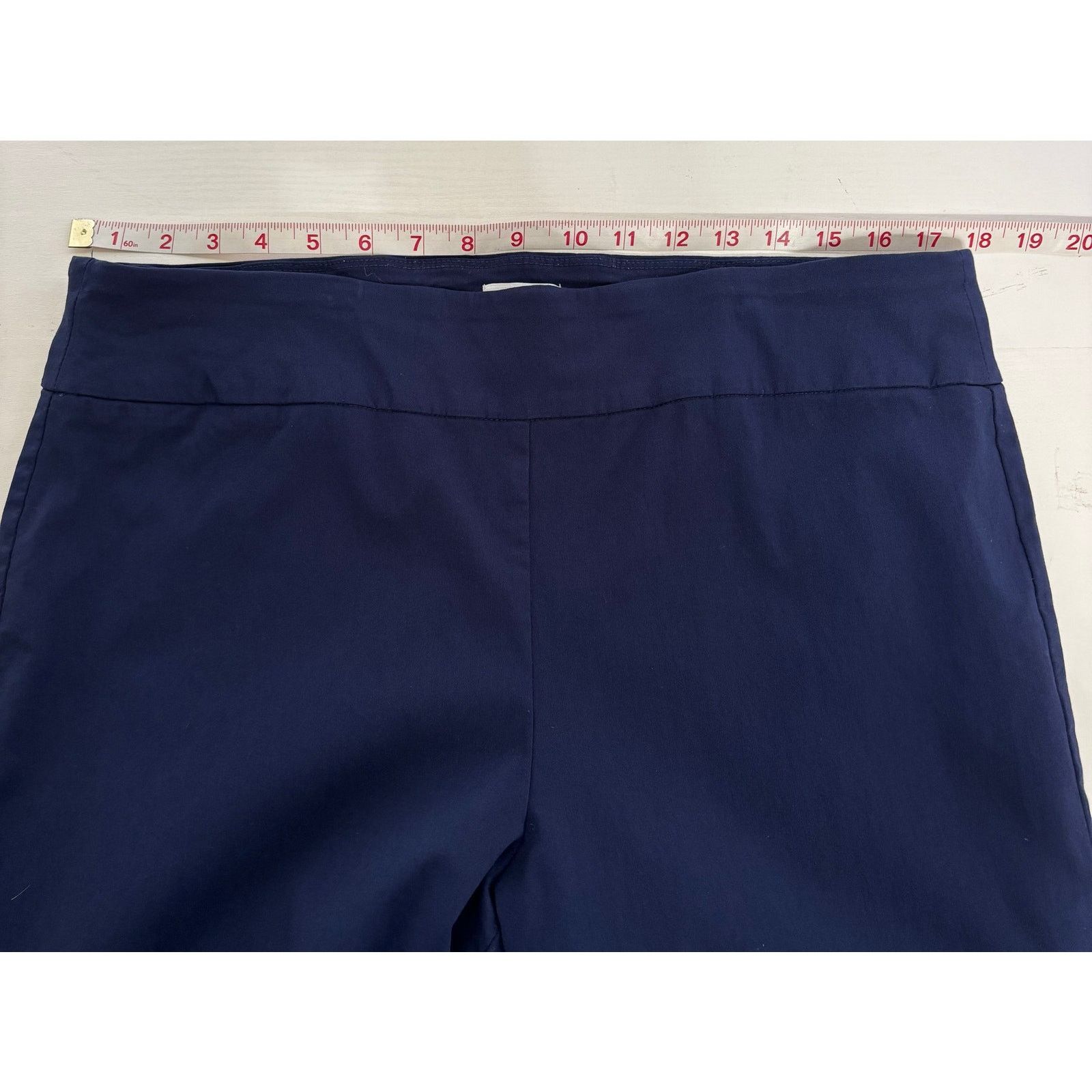 Other Crown & Ivy Navy Blue Elastic Waist Pull On Pants Size 16 Size 38" / US 16 / IT 52 - 4 Thumbnail