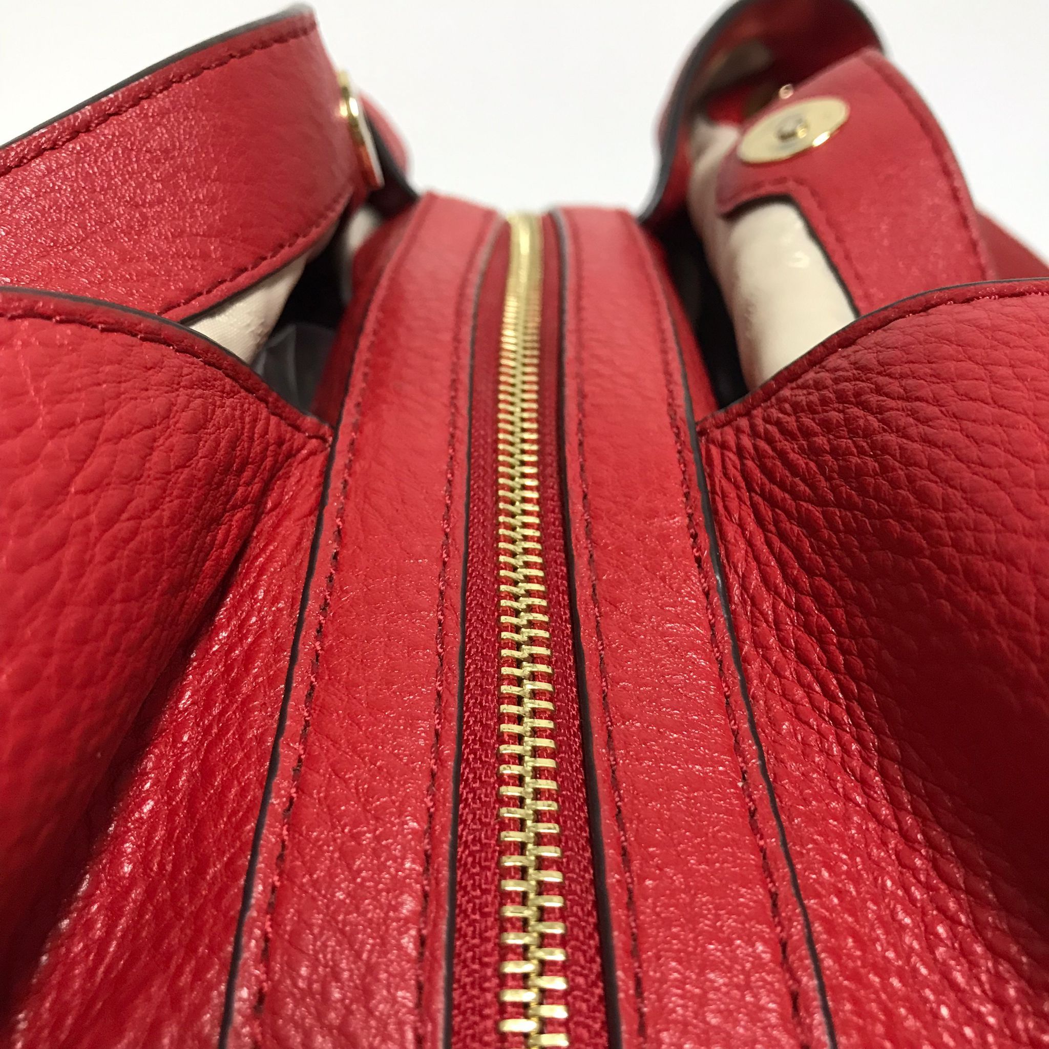 Michael Kors Michael Kors Raven Large Leather Shoulder Bag in Terracota Size ONE SIZE - 7 Thumbnail