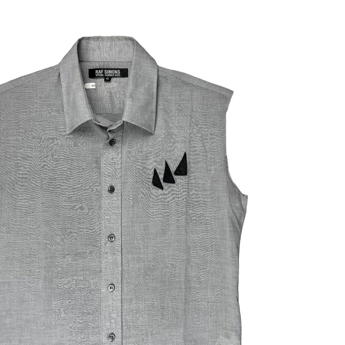 Raf Simons Raf Simons Leather Patch Short Sleeve Shirt - SS05 Size US M / EU 48-50 / 2 - 3 Thumbnail