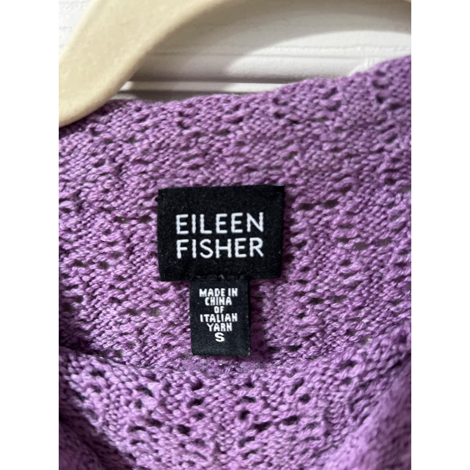 Eileen Fisher EILEEN FISHER MERINO WOOL S Sleeve Purple Size Small A000240 Size S / US 4 / IT 40 - 3 Thumbnail