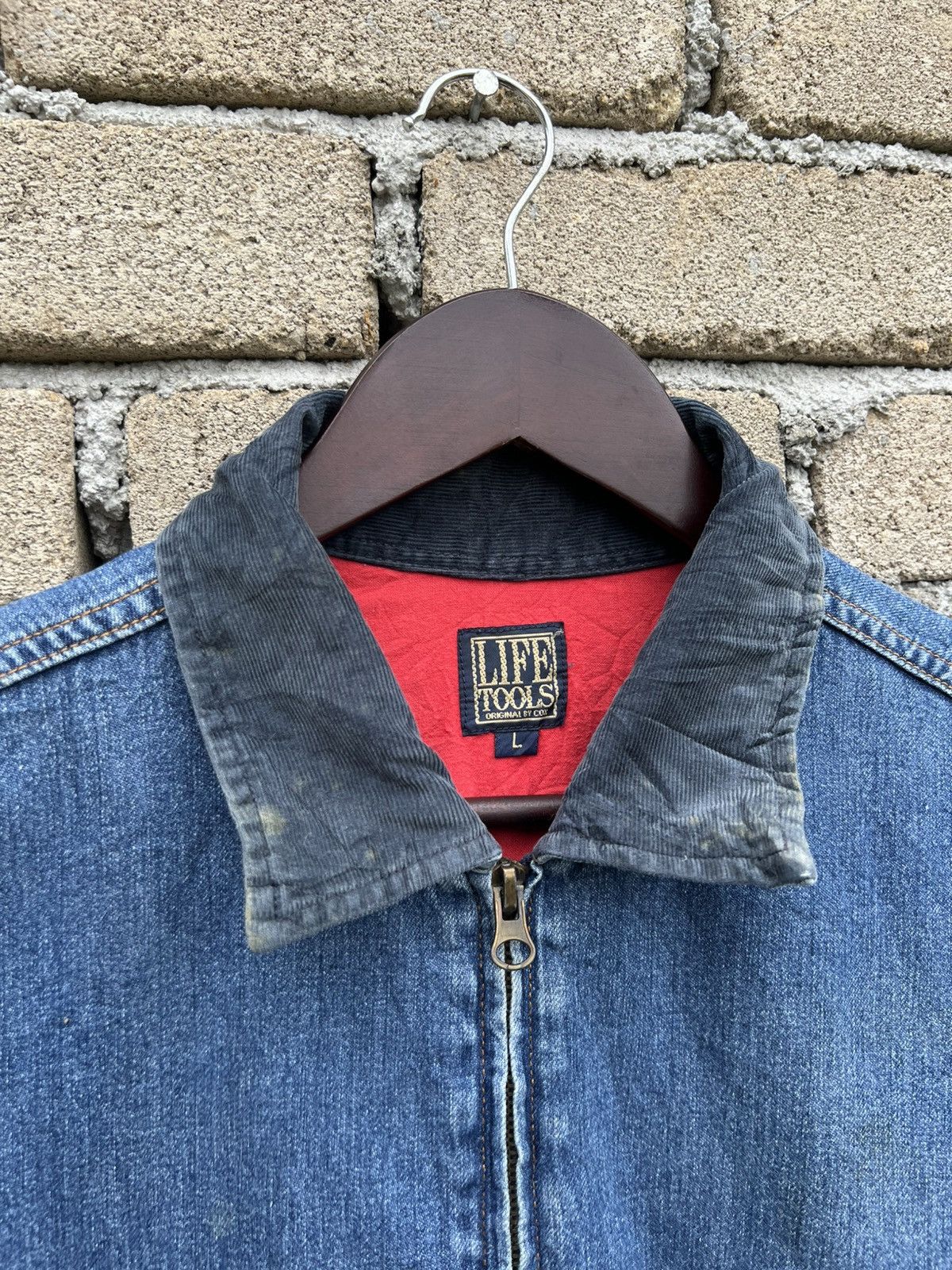 Vintage Vintage Life Tools Denim Zipper Jacket Size US L / EU 52-54 / 3 - 5 Thumbnail
