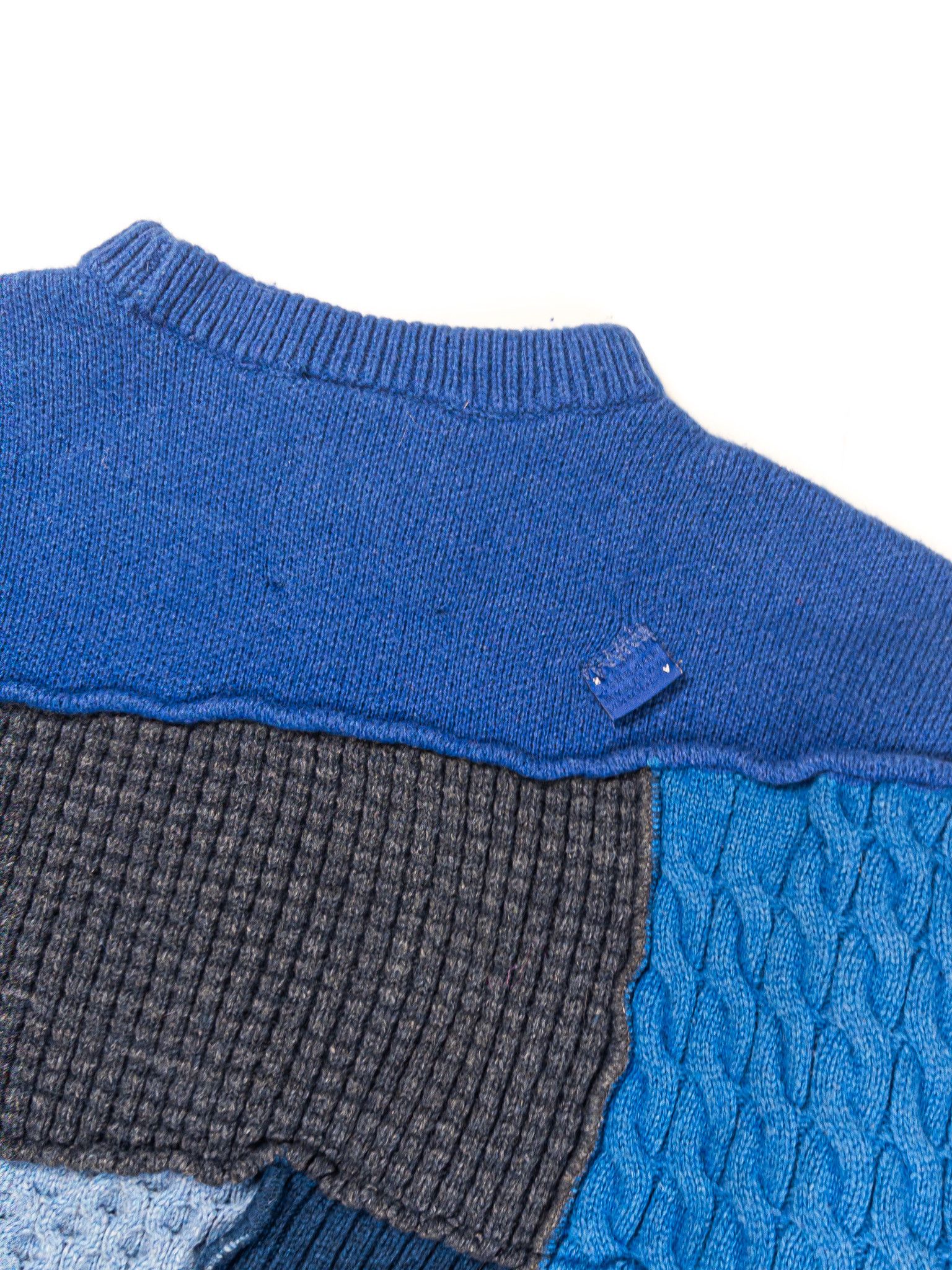 Ader Error × Zara Zara ADER Error Blue Patchwork Crewneck Sweater Size US M / EU 48-50 / 2 - 6 Thumbnail